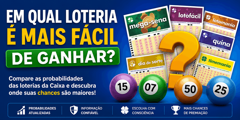 Em qual loteria é mais fácil de ganhar?