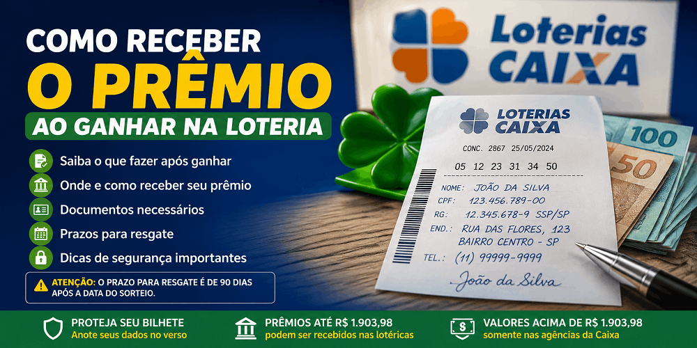 Como receber o prêmio ao ganhar na loteria