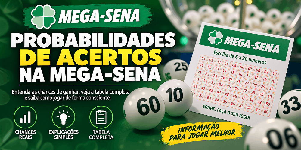 Probabilidades de acertos na Mega-Sena: quais são as chances de ganhar?